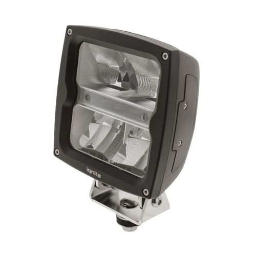 Ignite LED HEADLIGHT 10-30V HIGH /LOW BEAM BLACK FACE 10LEDs 60 Watt 1800 LOW 3600Lmns HIGH