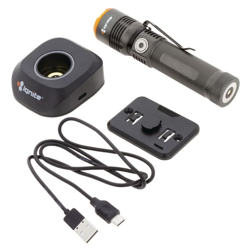 Ignite Rechargeable LED Torch With Charging Stand 600 Lumens