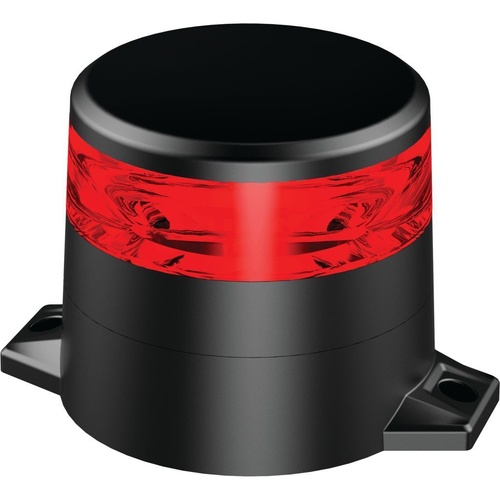 Ignite LED RED BEACON 10-80V 2 BOLT METAL MNT 10xSTRBE 2xROT PATTs LOW PROFLE CLASS I