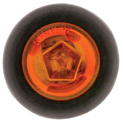 Ignite LED AMBER SIDE MARKER/INDICATR LAMP 12V with RUBBER HOUSING 28mm x 25mm