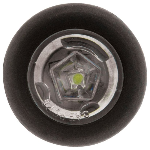 Ignite LED WHITE FRONT POSITION MARKR LAMP 12V with RUBBER HOUSING 28mm x 25mm