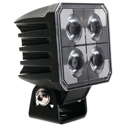 Ignite LED SQUARE WORKLAMP SPOT BEAM 10 Deg 9-36V 40W 4 LEDs BLACK HSNG 3,800Lmn IP69K