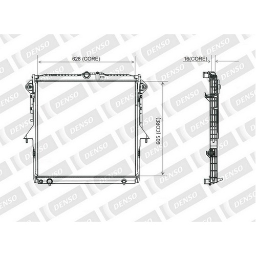 Denso Radiator Ranger PX Mazda Bt50 3.2Lt 11> Ua Everest 2015> A/T M/T