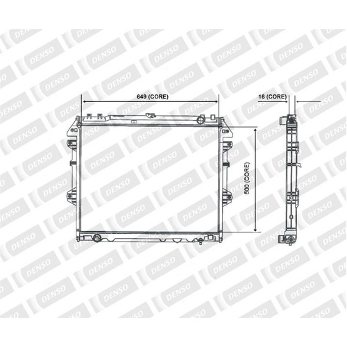 Denso Radiator Toyota Hilux Tgn16R 2.7L 2/2005-9/2015 Manual