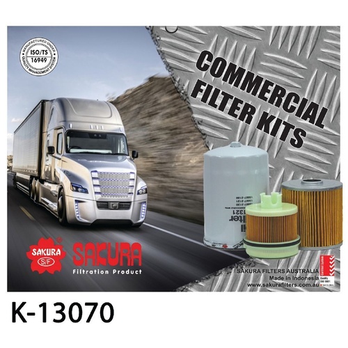 Sakura Truck Filter Kit Hino N04C 4.0L Excl Hybrid Kit