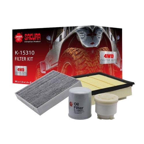 Sakura Filter Kit Oil Air Fuel Isuzu Dmax TF 4JJ1TC MUX