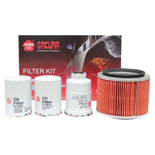 Sakura Filter Kit Oil Air Fuel Nissan Patrol GU Y61 TD42T