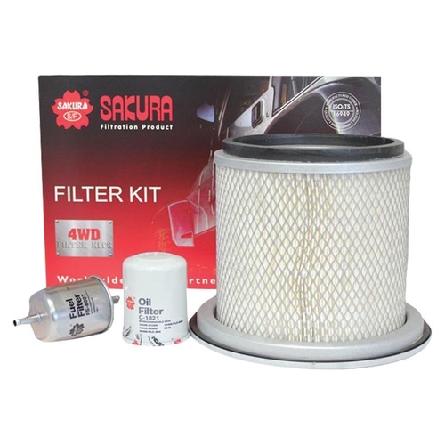 Sakura Filter Kit Oil Air Fuel Nissan Patrol GU Y61 TB45E