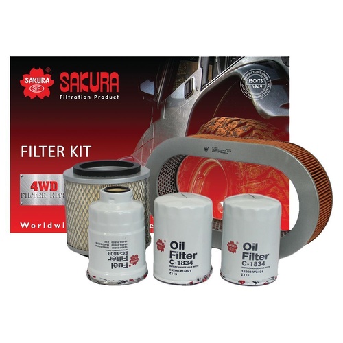Sakura Filter Kit Oil Air Fuel Nissan Patrol GQ Y6 TD42