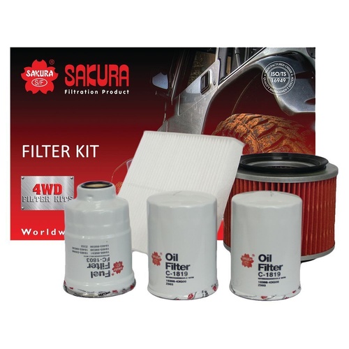 Sakura Filter Kit Oil Air Fuel Nissan Patrol GU Y61 TD42T