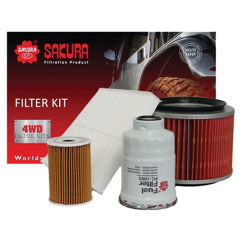 Sakura Filter Kit Oil Air Fuel Nissan Patrol GU Y61 ZD30DDT