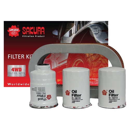 Sakura Filter Kit Oil Air Fuel Nissan Patrol GU TD42
