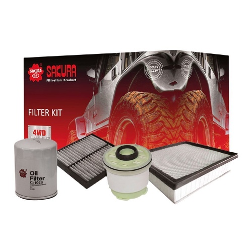 Sakura Filter Kit Oil Air Fuel Mitsubishi Triton MQ Pajero Sport QE