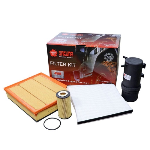 Sakura Filter Kit Oil Air Fuel Volkswagen Amarok DDX V6 Diesel