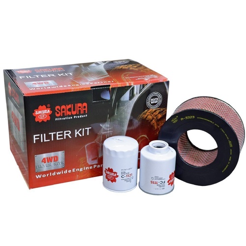 Sakura Filter Kit Oil Air Fuel Toyota Hilux LN167R 5L