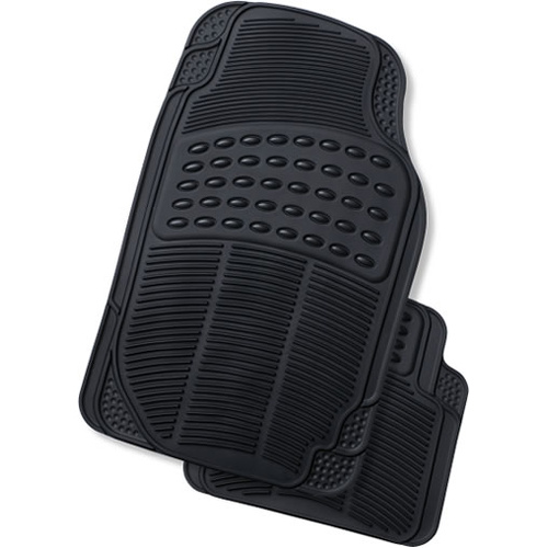 Roadgear Deluxe Rear Rubber Mats - Set of 4 (Black, Universal Fit, 72 x 46cm)