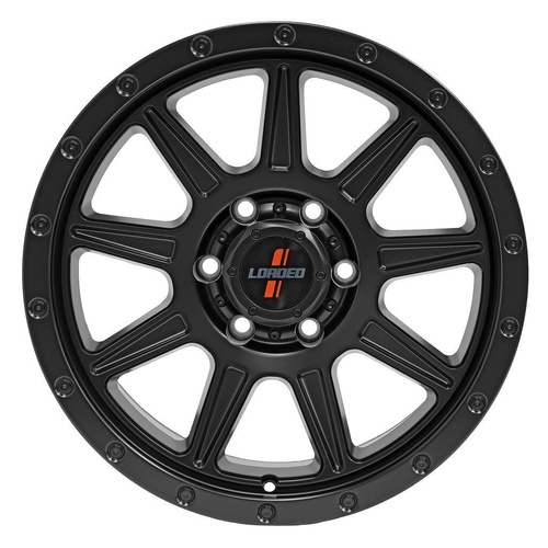 Loaded Wheels 17X9 6/139.7 30P 106.1 Loaded Gunbarrel Satin Black 1675Kg