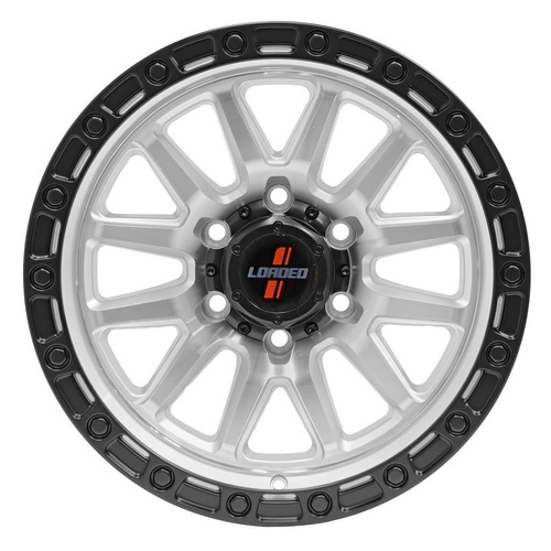 Loaded Wheels 17X9 6/139.7 18P 106.1 Loaded Stockton Silver/Black 1675Kg