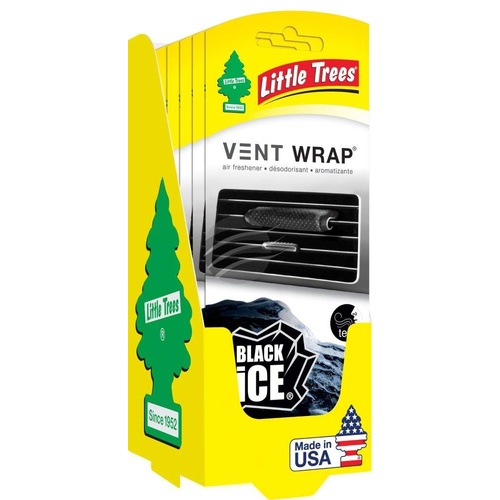 Tisco Little Trees Vent Wrap Black Ice 1 Pack
