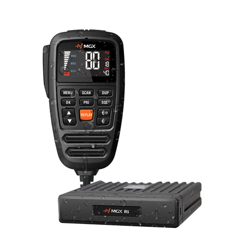 MGX R1 IP67 Remote Mic 12/24V UHF/LMR Hybrid CB Radio