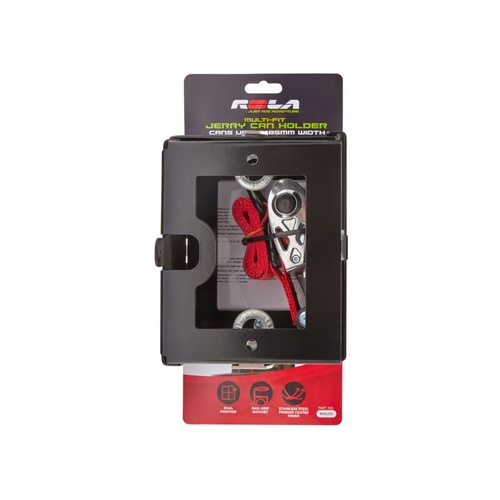 Rola Titan Jerry Can Holder Incl 2X BRkts, Ratchets & Straps Suits 185mm Wide Cans Rola