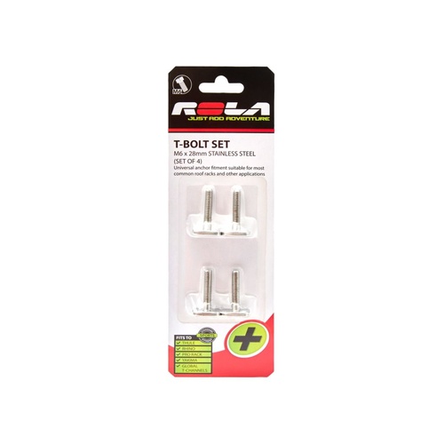 Rola Pkt 4 Roof Rack S/Steel Bolts 6mm Thread Rola