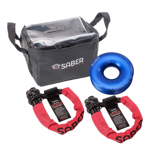 Saber Ezy-Glide 12,500 WLL Recovery Ring, Bag & Twin Sheath Soft Shackles