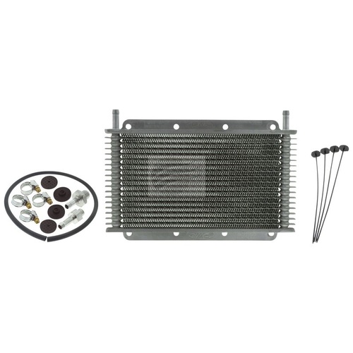 PWR Universal Transmission Oil Cooler 280X150X19 With 3/8 Barb Fittings