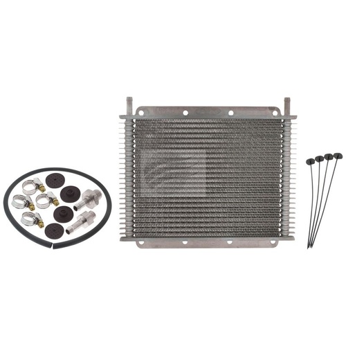 PWR Universal Transmission Oil Cooler 200X280X19 V8 & 4WD Heavy Duty 3/8 Fittings