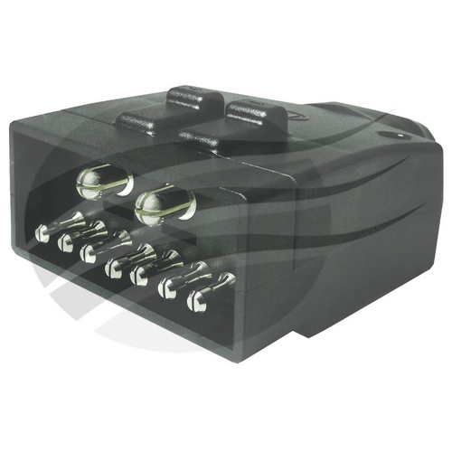 Jaylec 9 Pin Flat Trailer Plug Plastc 7 Pin with 2 Pin 50Amp Terminals
