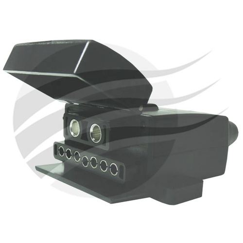 Jaylec 9 Pin Flat Trailer Socket Plst 7 Pin with 2 Pin 50Amp Terminals