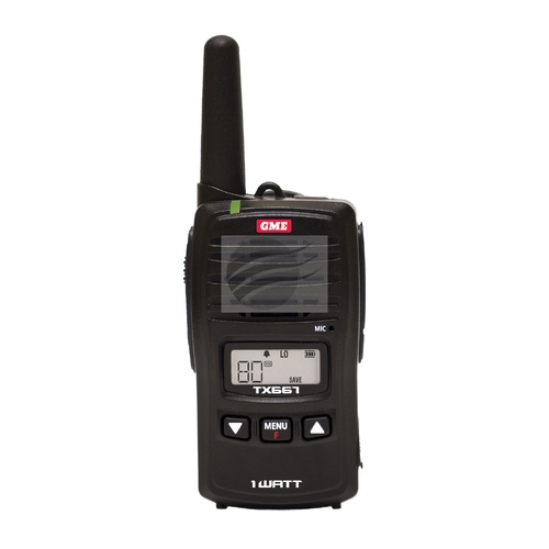GME 1 Watt 80 Channel Compact Hand Held UHF CB Radio