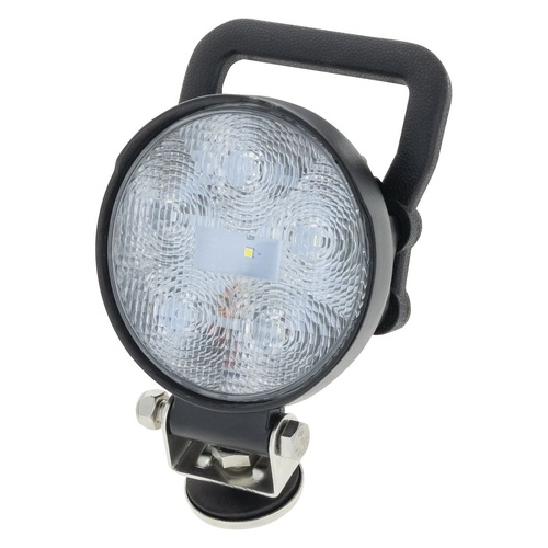 Britax LED Round Worklamp Flood Beam with Switch  1030V | 9W